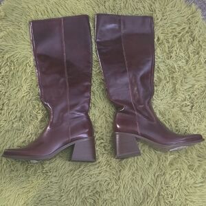 Vince Camuto Rich Burgandy Heeled Boots